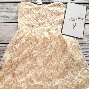 NWT Hollister strapless lacey dress